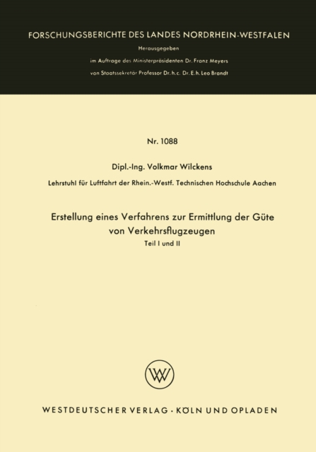 Erstellung eines Verfahrens zur Ermittlung der Güte von Verkehrsflugzeugen