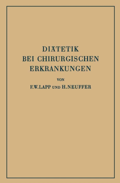 Diätetik bei Chirurgischen Erkrankungen
