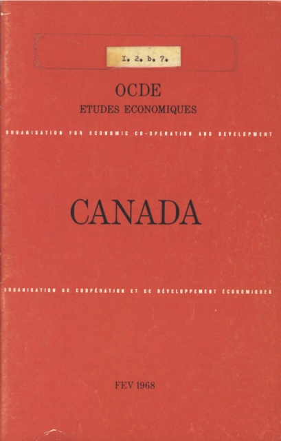 Etudes economiques de l'OCDE : Canada 1968