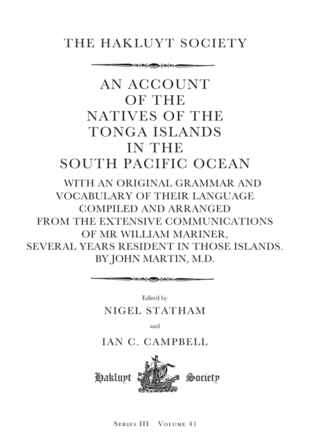 Account of the Natives of the Tonga Islands in the South Pacific Ocean