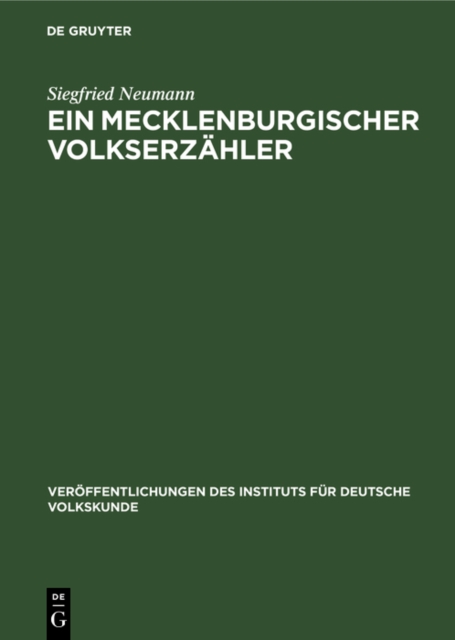 Ein Mecklenburgischer Volkserzahler