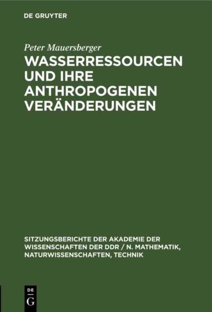Wasserressourcen und ihre anthropogenen Veranderungen