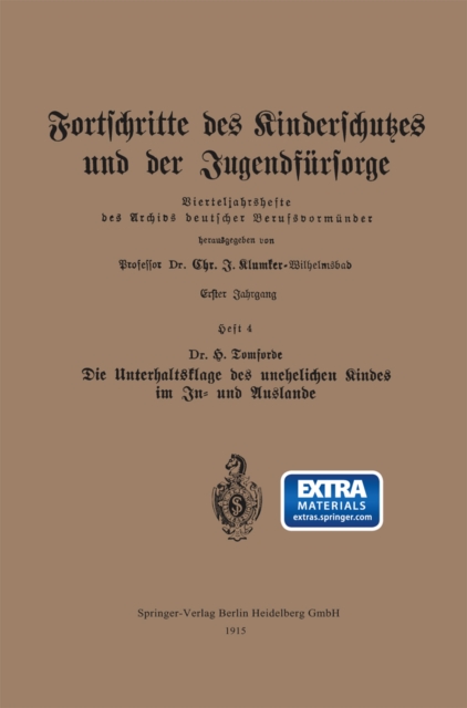 Fortschritte des Kinderschutzes und der Jugendfürsorge