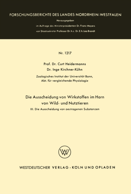 Die Ausscheidung von Wirkstoffen im Harn von Wild- und Nutztieren