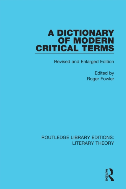 Dictionary of Modern Critical Terms