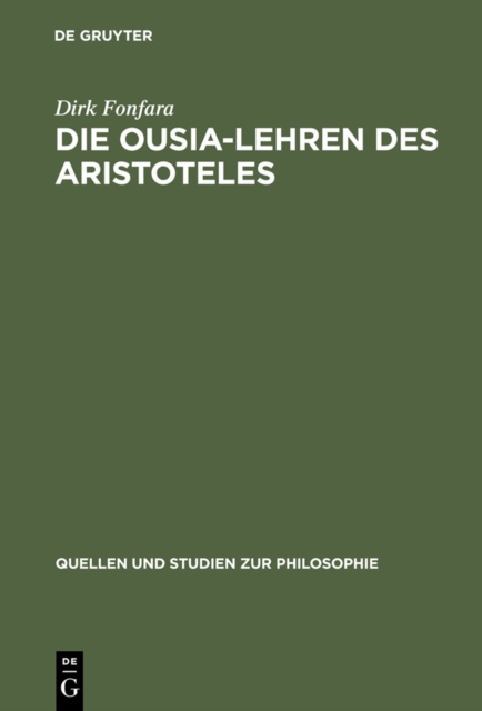 Die Ousia-Lehren des Aristoteles