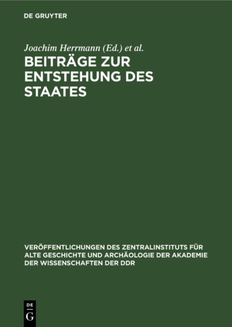 Beitrage zur Entstehung des Staates