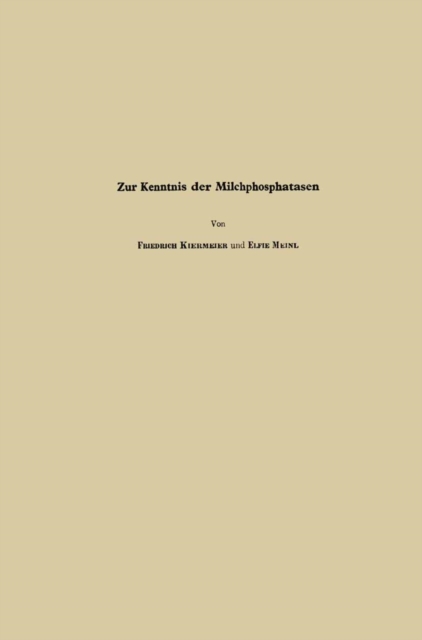 Zur Kenntnis der Milchphosphatasen