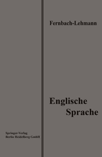 Lehrbuch der Englischen Sprache