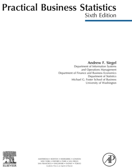 Practical Business Statistics, Student Solutions Manual (e-only)