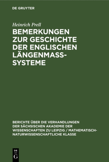Bemerkungen zur Geschichte der englischen Langenmass-Systeme