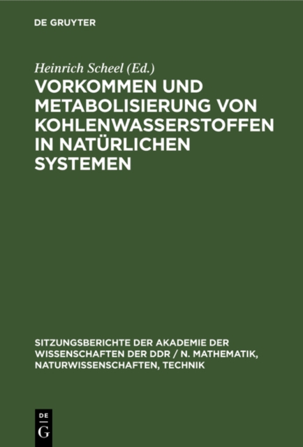 Vorkommen und Metabolisierung von Kohlenwasserstoffen in naturlichen Systemen