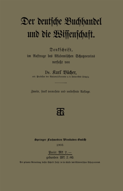 Der deutsche Buchhandel und die Wissenschaft