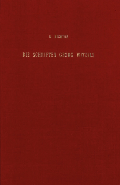 Die Schriften Georg Witzels bibliographisch bearbeitet