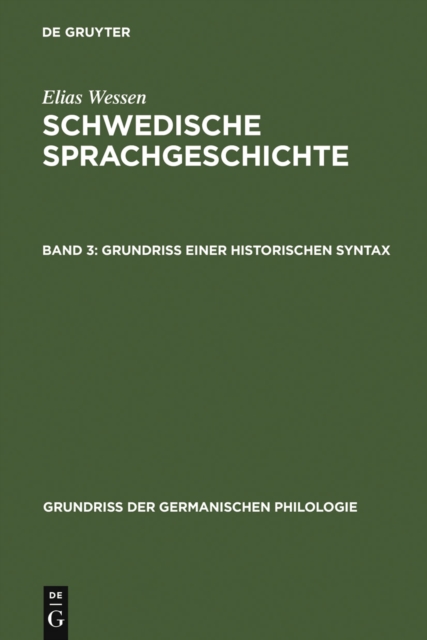 Grundriß einer historischen Syntax