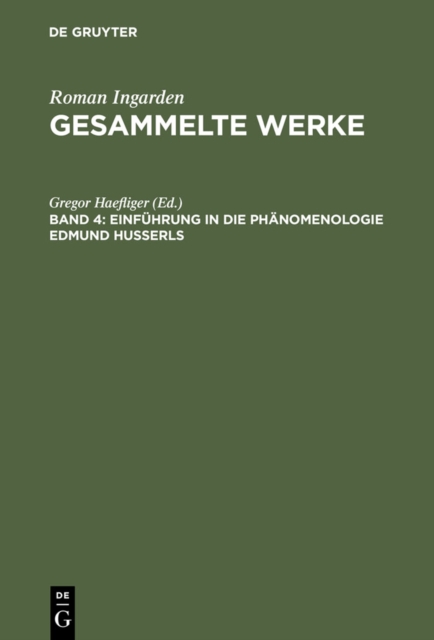 Einführung in die Phänomenologie Edmund Husserls