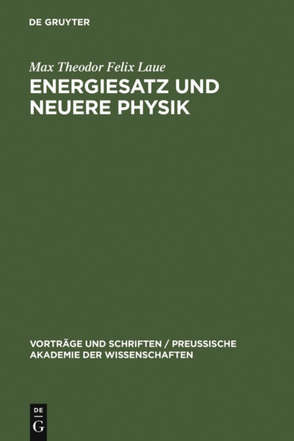 Energiesatz und neuere Physik