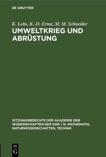 Umweltkrieg und Abrustung