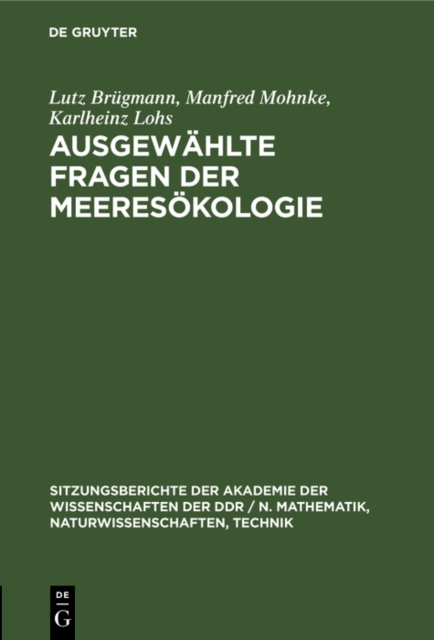 Ausgewahlte Fragen der Meeresokologie