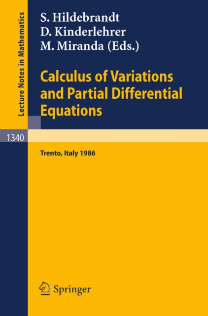 Calculus of Variations and Partial Differential Equations