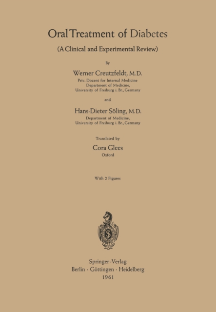 Oral Treatment of Diabetes