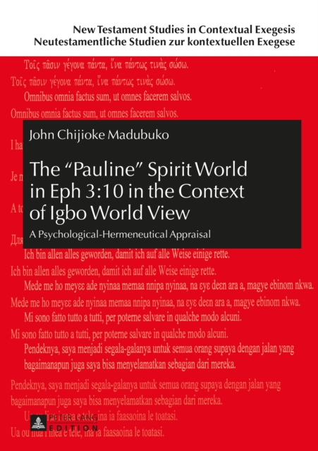  Pauline  Spirit World in Eph 3:10 in the Context of Igbo World View