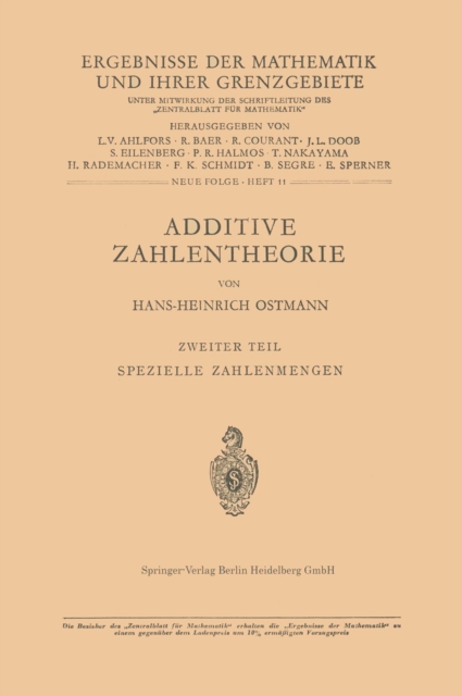 Additive Zahlentheorie