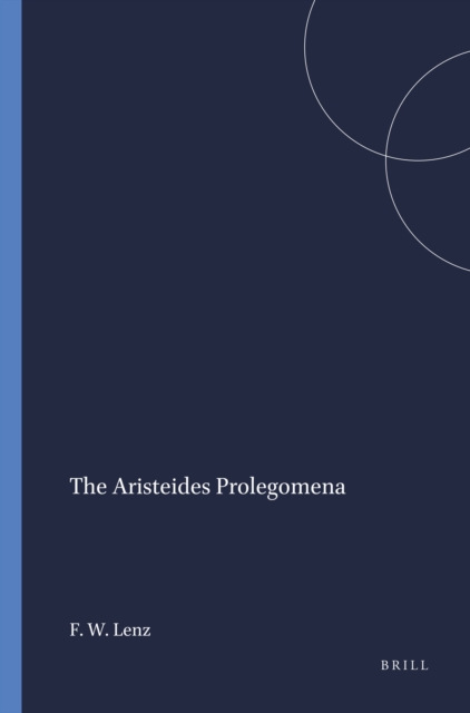 Aristeides Prolegomena