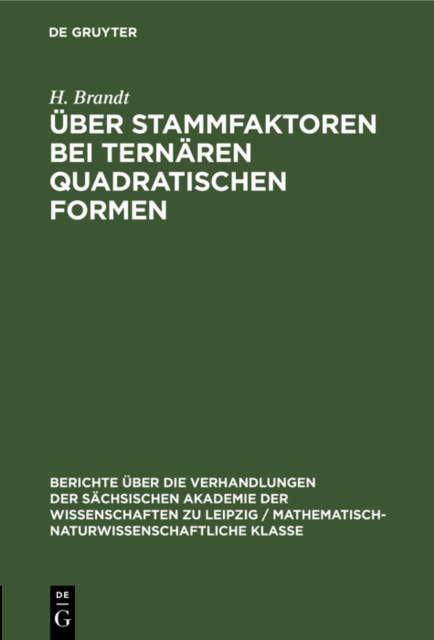 Uber Stammfaktoren bei ternaren quadratischen Formen