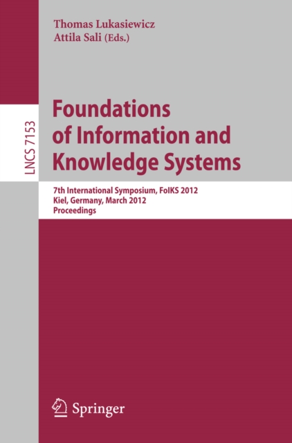 Foundations of Information and Knowledge Systems