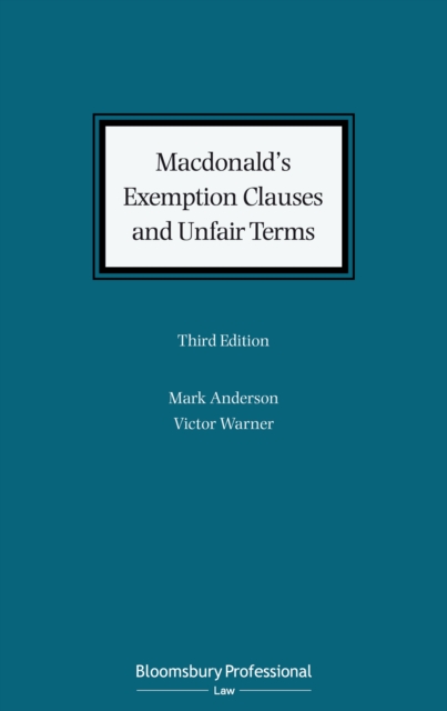 Macdonald's Exemption Clauses and Unfair Terms