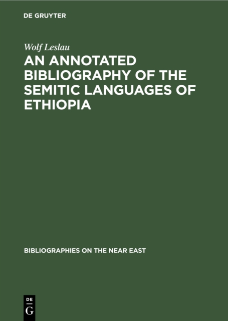 annotated Bibliography of the Semitic languages of Ethiopia