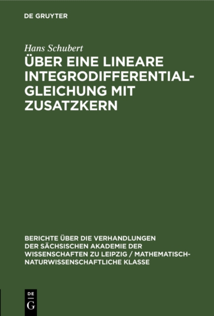 Uber eine lineare Integrodifferentialgleichung mit Zusatzkern