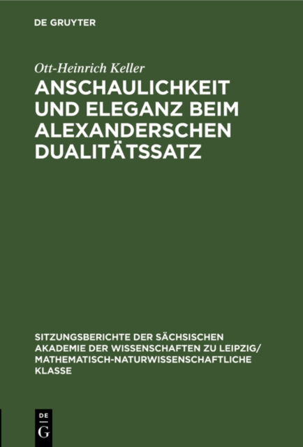 Anschaulichkeit und Eleganz beim Alexanderschen Dualitatssatz