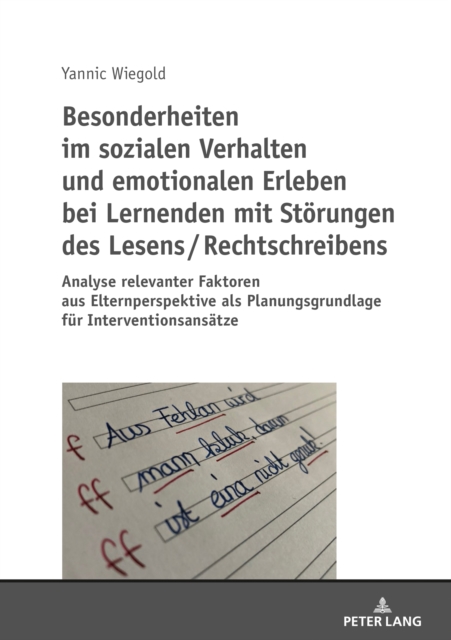 Besonderheiten im sozialen Verhalten und emotionalen Erleben bei Lernenden mit Stoerungen des Lesens / Rechtschreibens