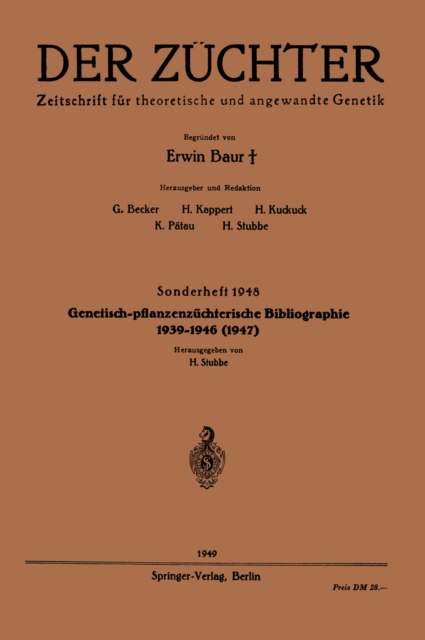 Genetisch-pflanzenzüchterische Bibliographie 1939–1946(1947)