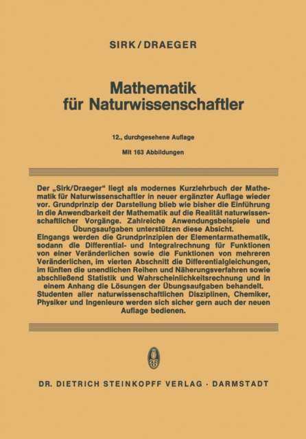 Mathematik für Naturwissenschaftler