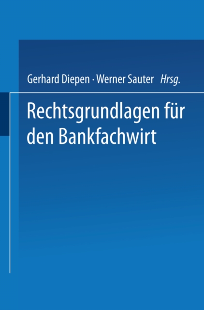 Rechtsgrundlagen für den Bankfachwirt