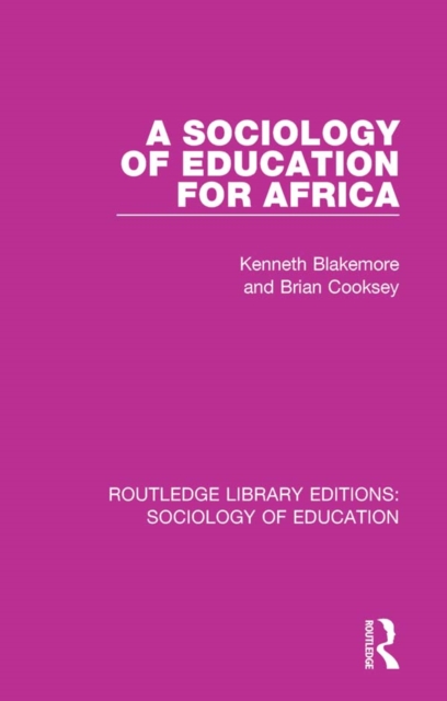 Sociology of Education for Africa