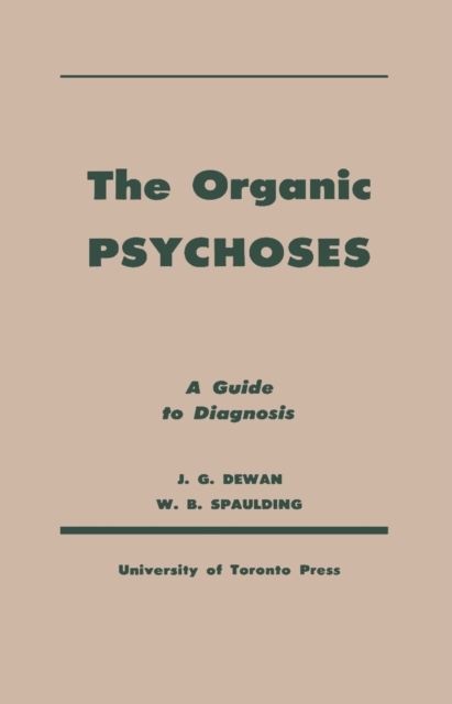 The Organic Psychoses