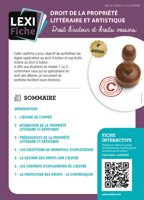 Propriété littéraire et artistique (4e édition)