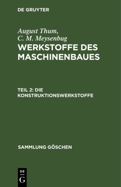 Die Konstruktionswerkstoffe