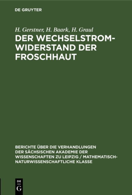 Wechselstromwiderstand der Froschhaut
