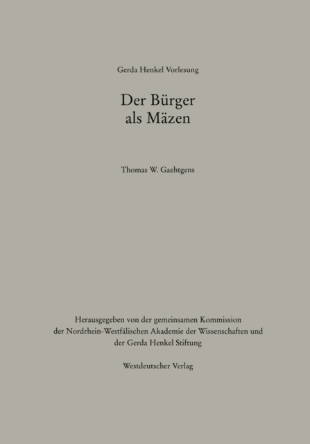 Der Bürger als Mäzen