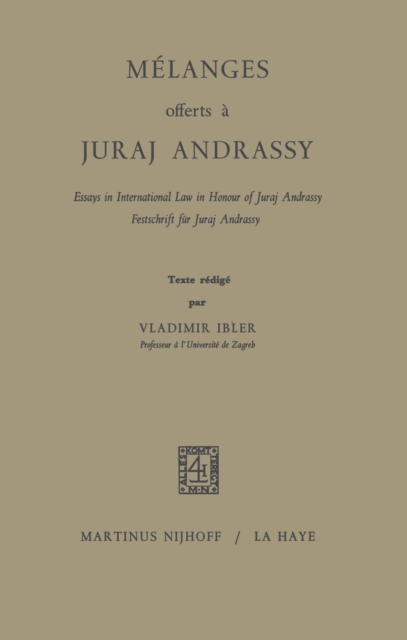 Melanges Offerts A Juraj Andrassy