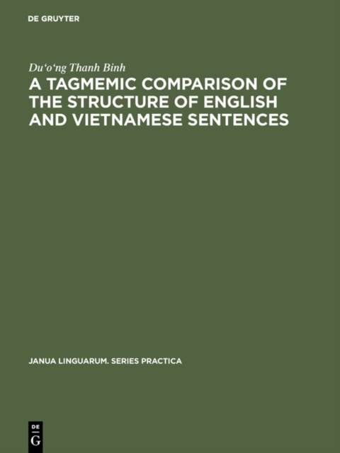 tagmemic comparison of the structure of English and Vietnamese sentences