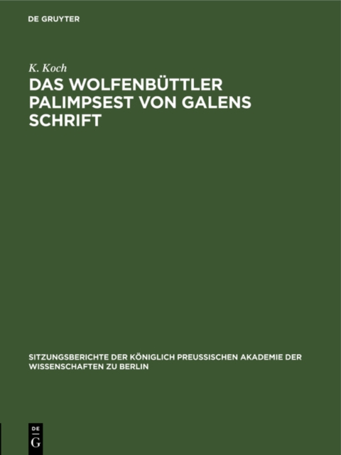 Wolfenbuttler Palimpsest von Galens Schrift