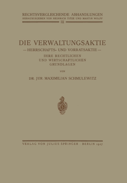 Die Verwaltungsaktie