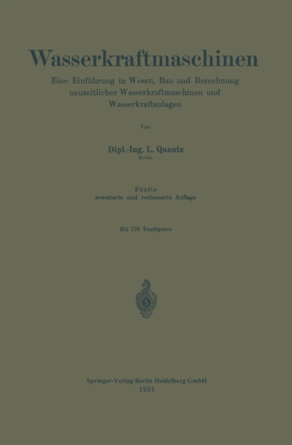 Wasserkraftmaschinen