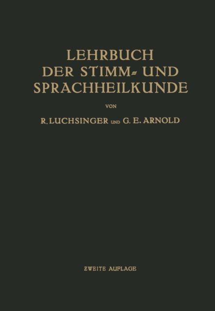 Lehrbuch der Stimm- und Sprachheilkunde